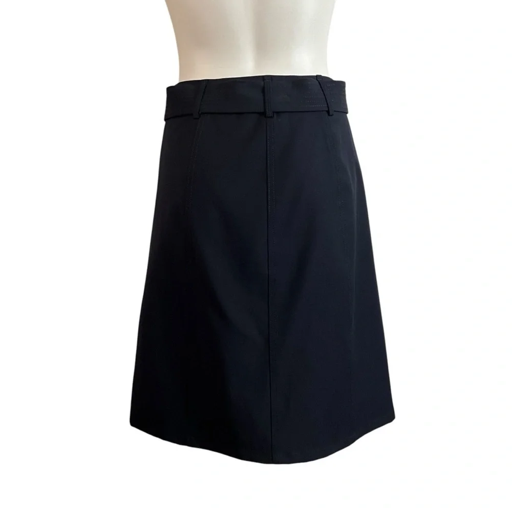 Talbots Bella Button A Line Navy‎ Blue Skirt